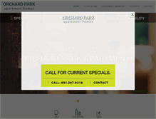 Tablet Screenshot of orchardpark-apartments.com